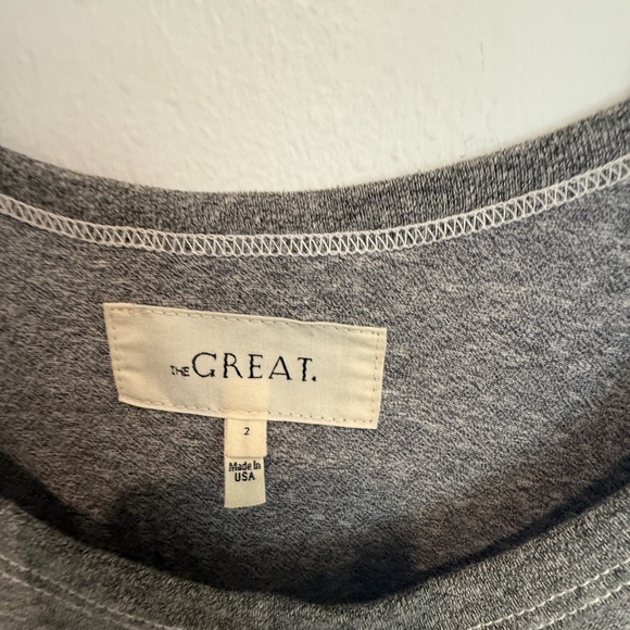 THE GREAT Slim Tank Top in Heather Grey - Picture 2 of 3